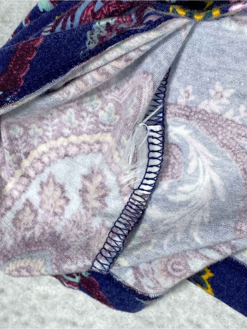 Talbots Imperial Floral Paisley T-Shirt Women's MP Long Sleeve Crew Neck Casual - Picture 8 of 10